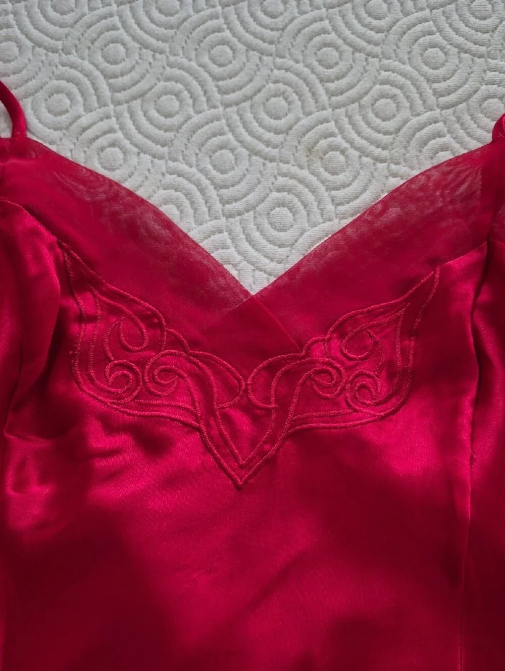 Silky Lace Trim Cami & Bikini Set - Pink